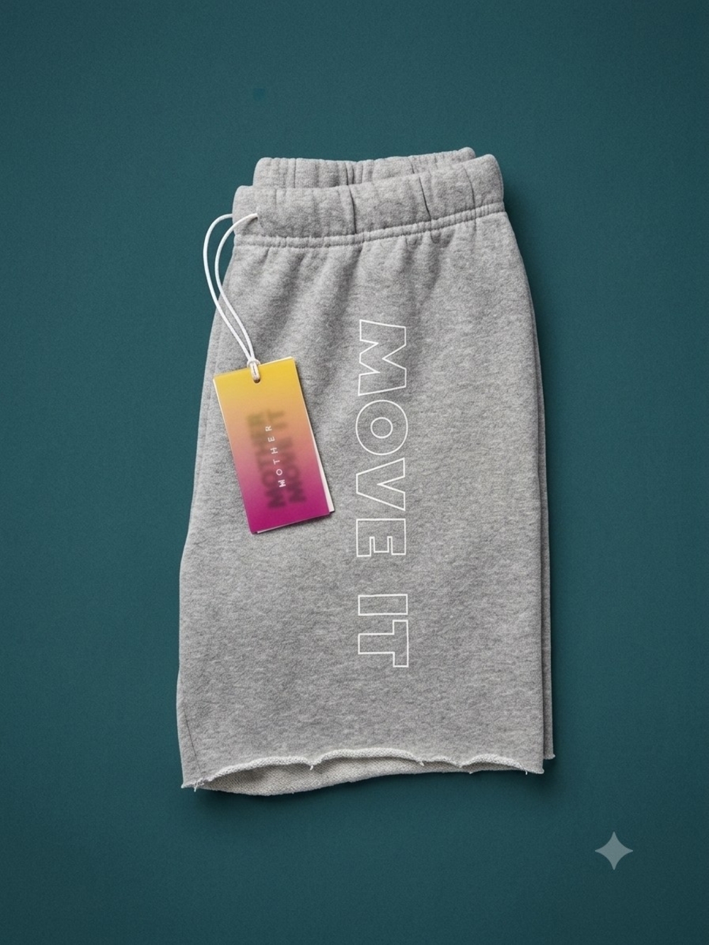 MOTHER MOVE IT Grey Fleece Cutoff Sweat Shorts Size S NWT
